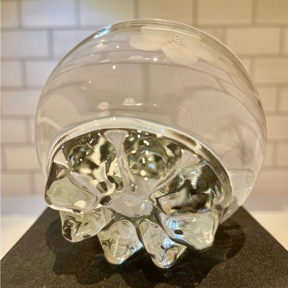 Set of  10 Vintage Glass Serving Bowls with Silver Trays - Picture 6 of 8